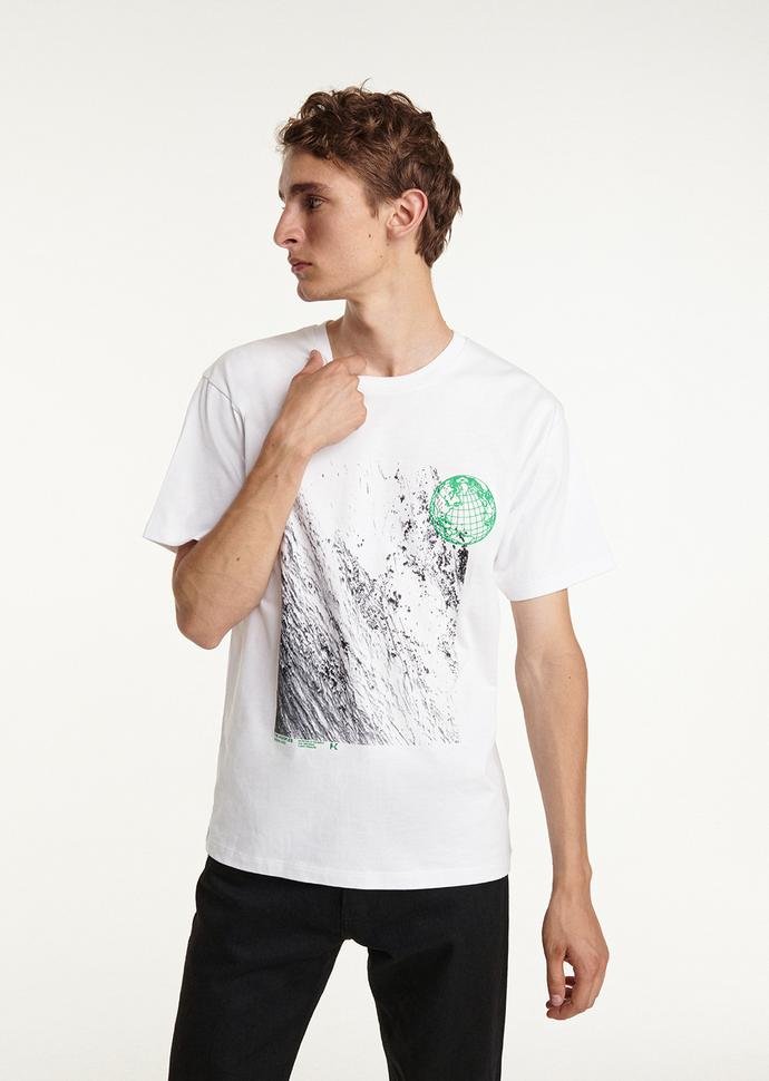 The Kooples Desenli Erkek Beyaz T-shirt